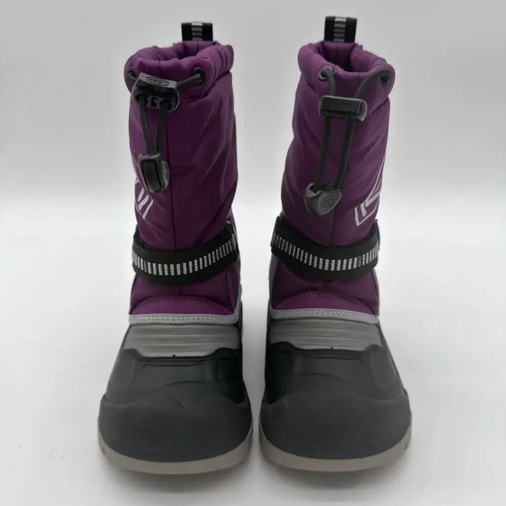Keen Snow Troll Waterproof Purple Lined Insulated Winter Boots Size 8 Kids NWB